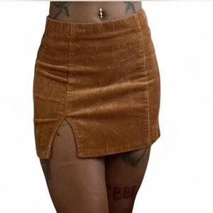 Forever 21 Rust Corduroy Mini Skirt